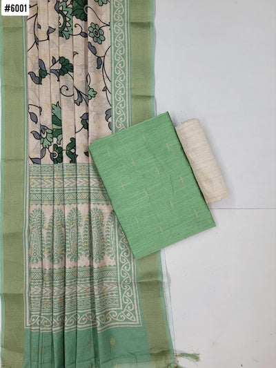 Raw Silk with Kalamkari Dupatta