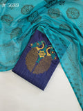 Peacock Raw Silk Suits - 5689