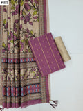 Traditonal Raw Silk with Kalamkari Dupatta