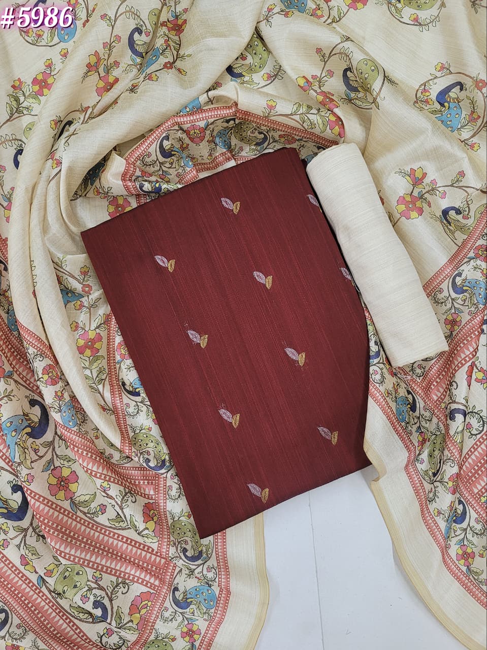 Raw Silk Suits - Kalamkari Mix and Match