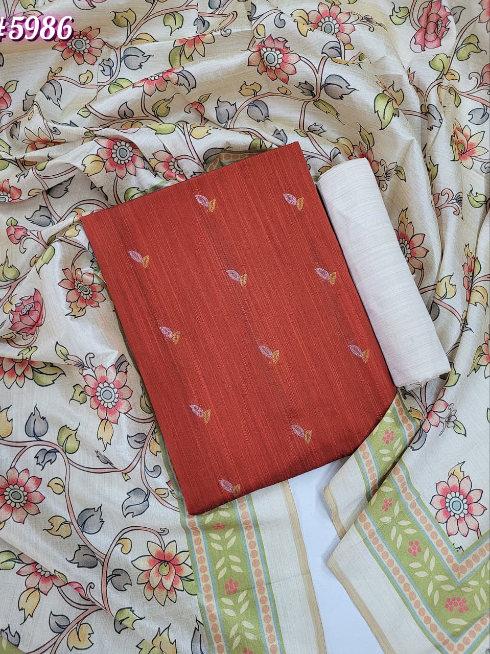 Raw Silk Suits - Kalamkari Mix and Match